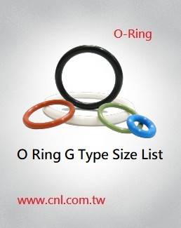 O Ring G Type Size List<br>G3 ~ G600