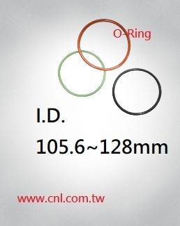 O-Ring Size  I.D. 105.6mm ~ 128mm