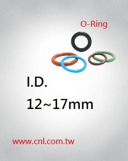 O-Ring Size<br> I.D. 12mm ~ 17mm