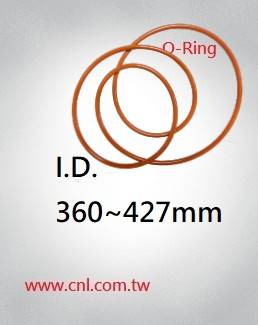O-Ring Size  I.D. 360mm ~ 427mm