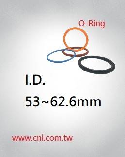 O-Ring Size  I.D. 53mm ~ 62.6mm