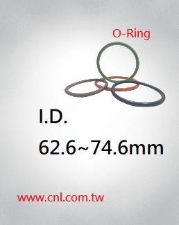 O-Ring Size  I.D. 62.6mm ~ 74.6mm