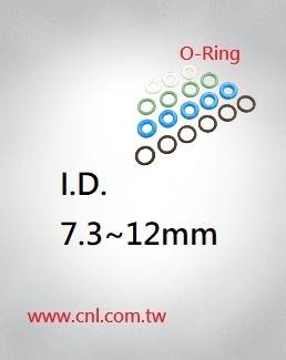 O-Ring Size  I.D. 7.3mm ~ 12mm