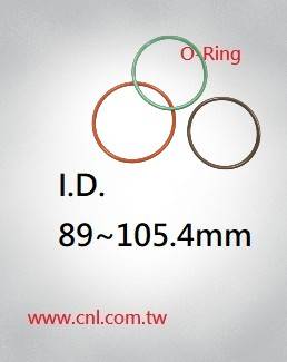 O-Ring Size<br> I.D. 89mm ~ 105.4mm