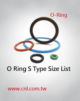O-ring S type size list
