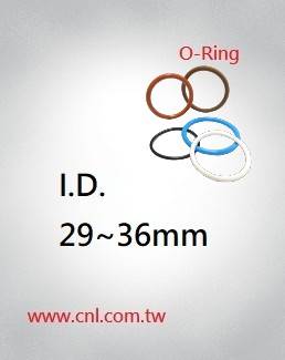 O-Ring Size<br> I.D. 29mm ~ 36mm
