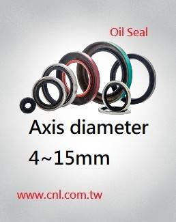 Oil-seal<br>Axis diameter 4 ~ 15mm